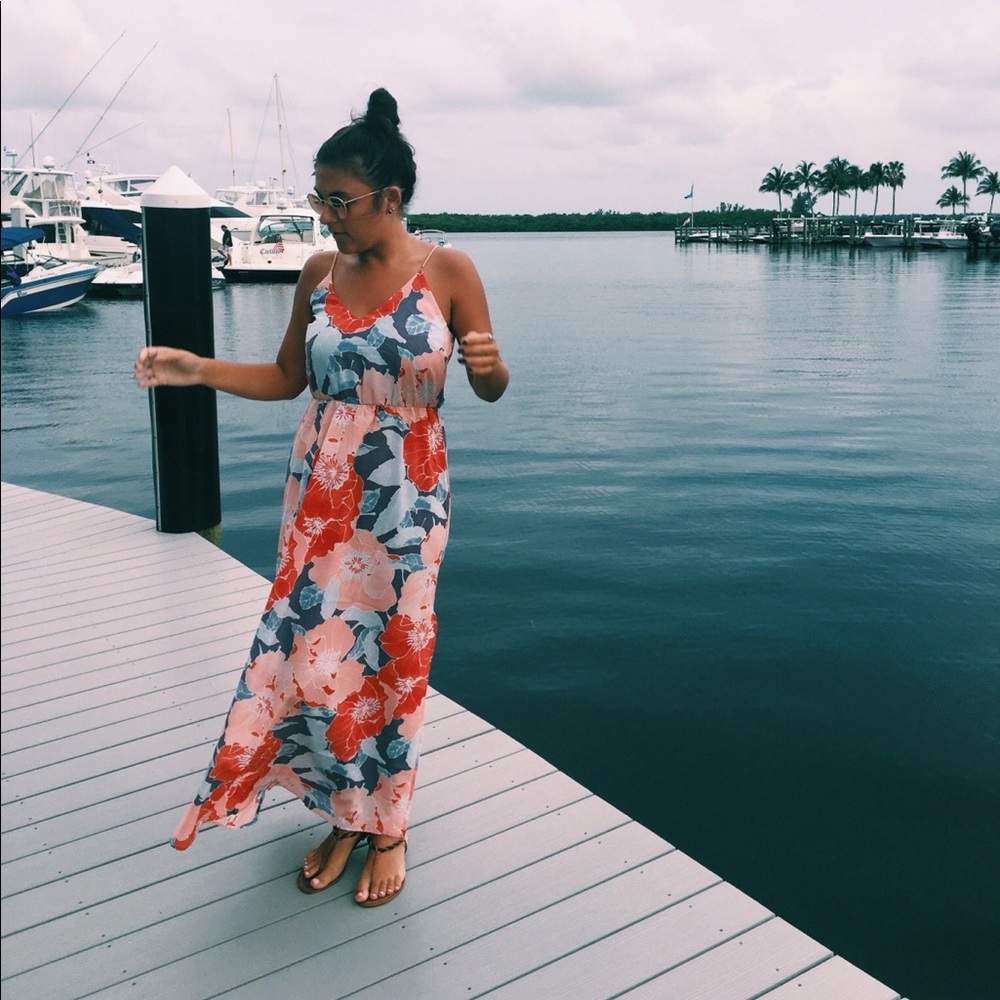 Floral Print Maxi Dress